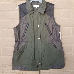 Autumn Olive Vest Annie & Fay by Santa Fe Apparel